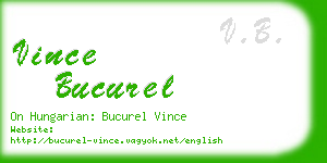 vince bucurel business card